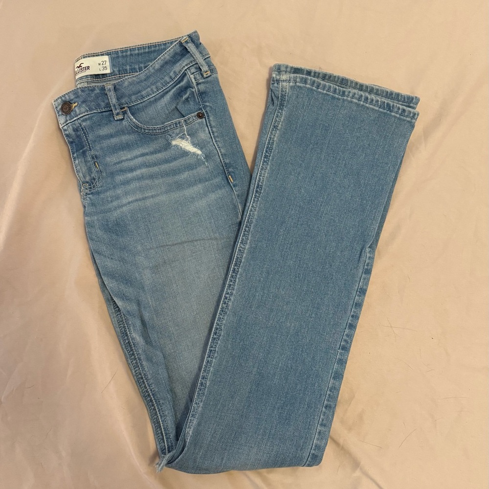 Hollister Light Blue Straight Leg Jeans